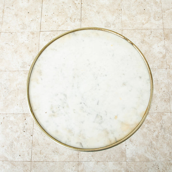 Iron and Marble Bistro Table