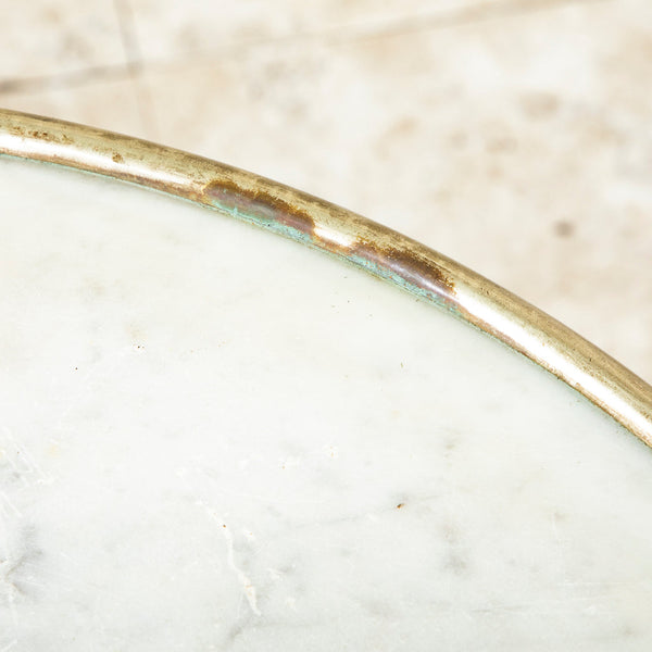 Iron and Marble Bistro Table