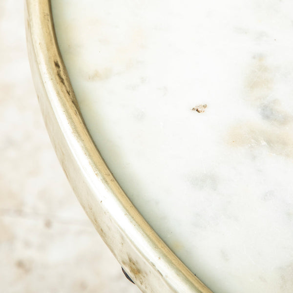 Iron and Marble Bistro Table