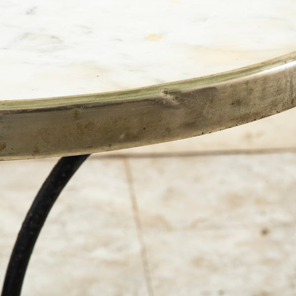 Iron and Marble Bistro Table