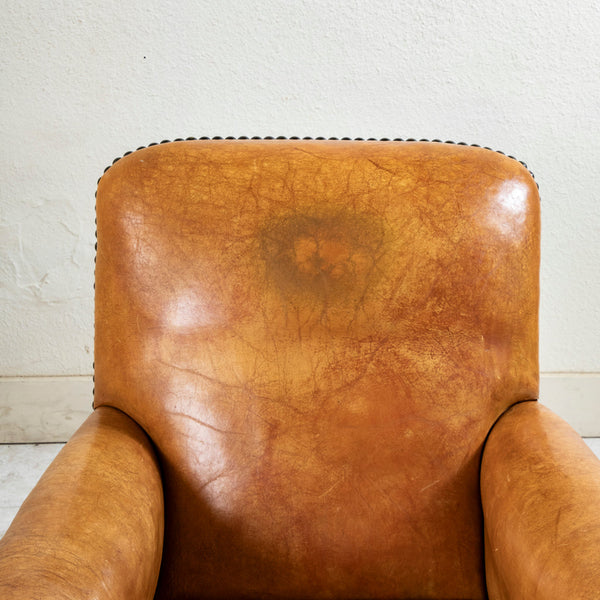Pair of Leather Club Chairs