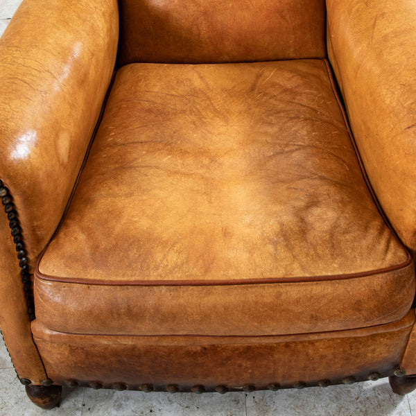 Pair of Leather Club Chairs
