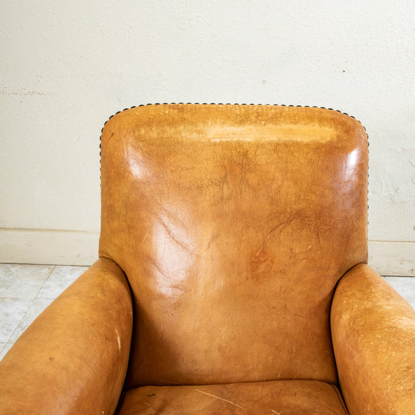 Pair of Leather Club Chairs