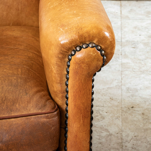 Pair of Leather Club Chairs