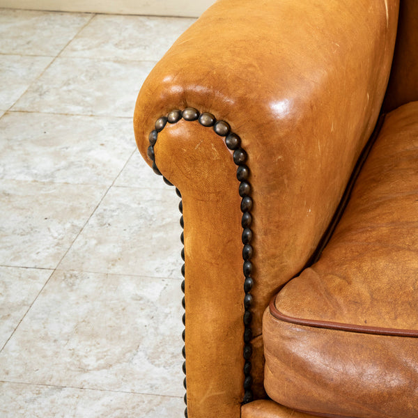 Pair of Leather Club Chairs