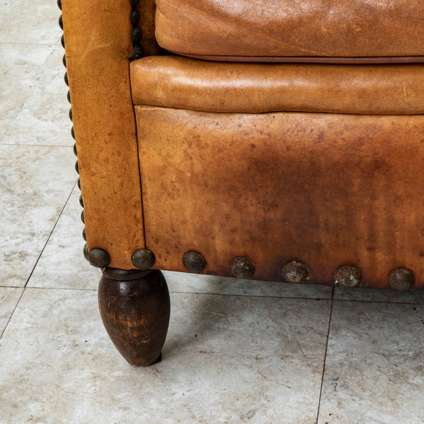 Pair of Leather Club Chairs