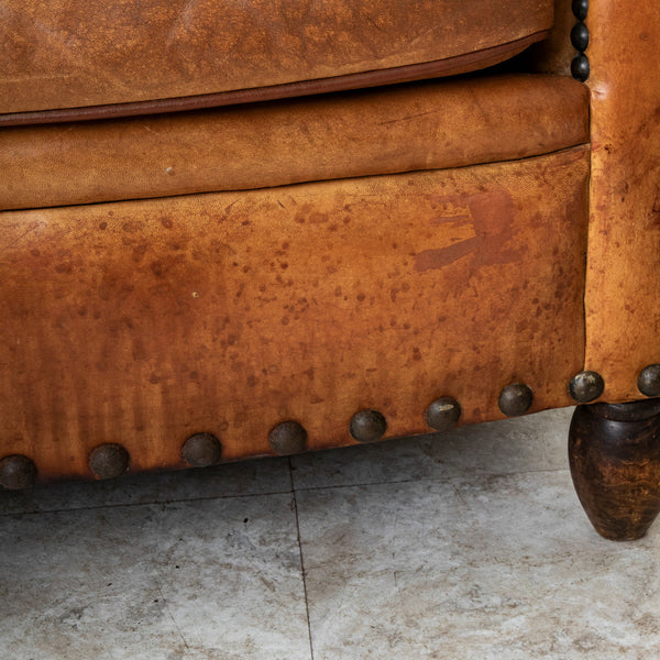 Pair of Leather Club Chairs