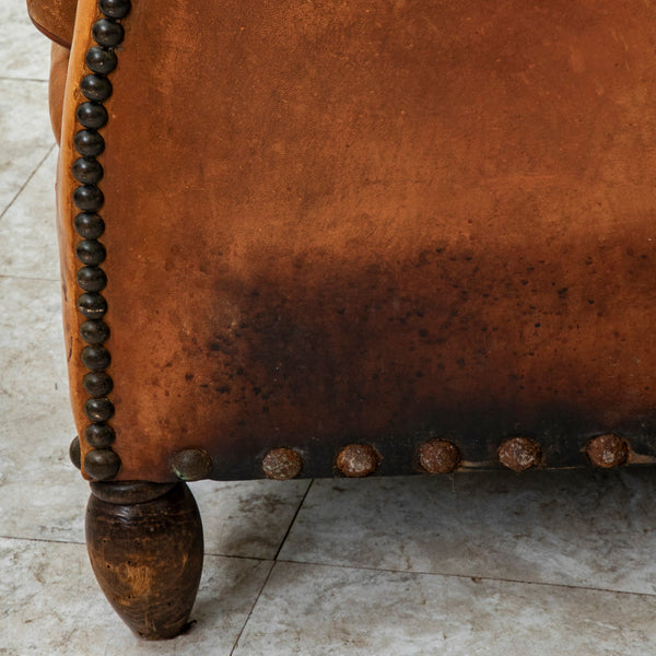 Pair of Leather Club Chairs