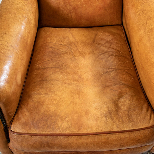 Pair of Leather Club Chairs