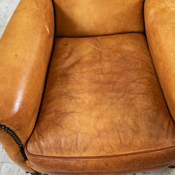 Pair of Leather Club Chairs