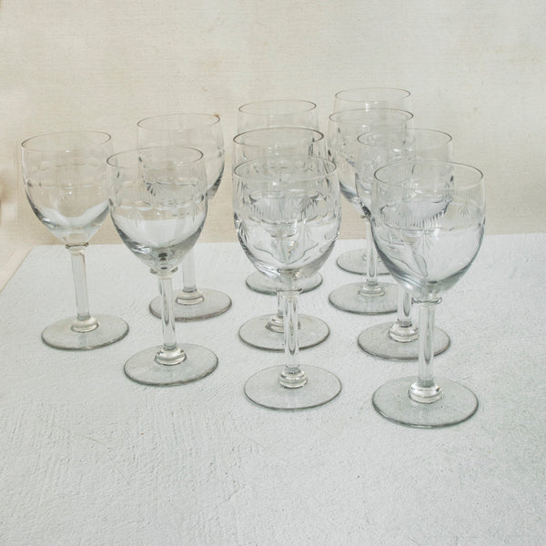 Set of Crystal Wine Glasses