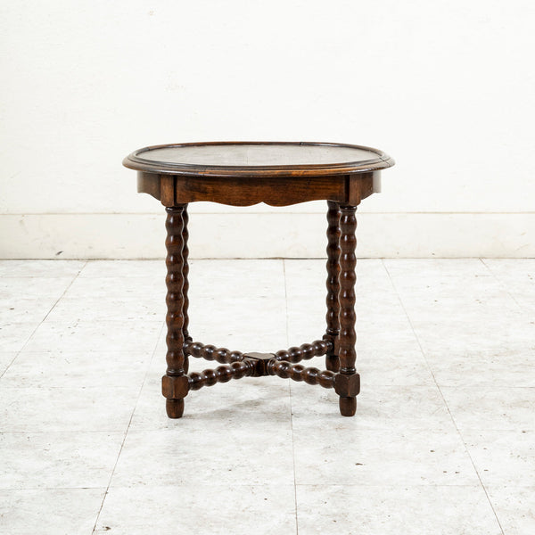 Round Oak Side Table