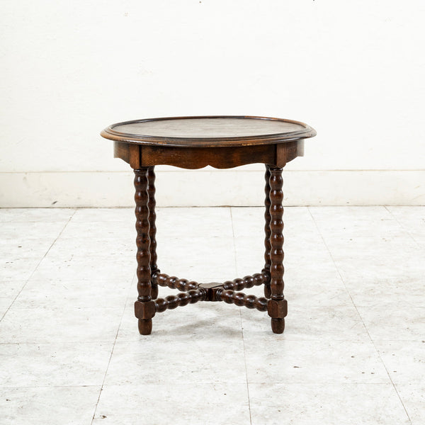 Round Oak Side Table