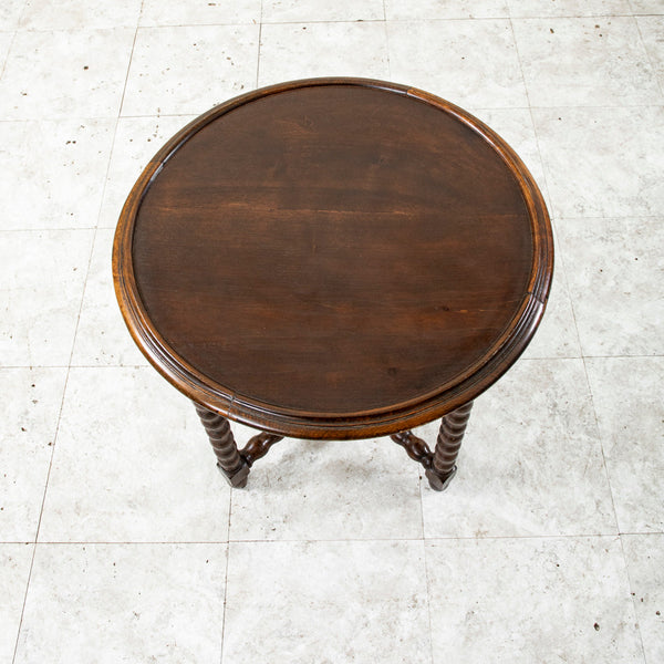 Round Oak Side Table