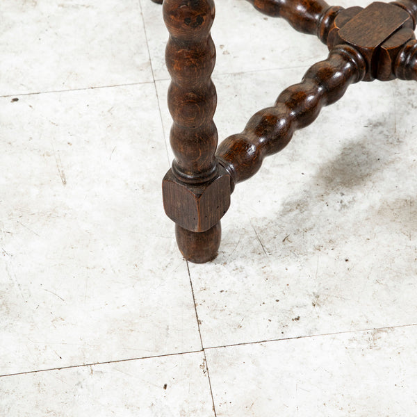 Round Oak Side Table