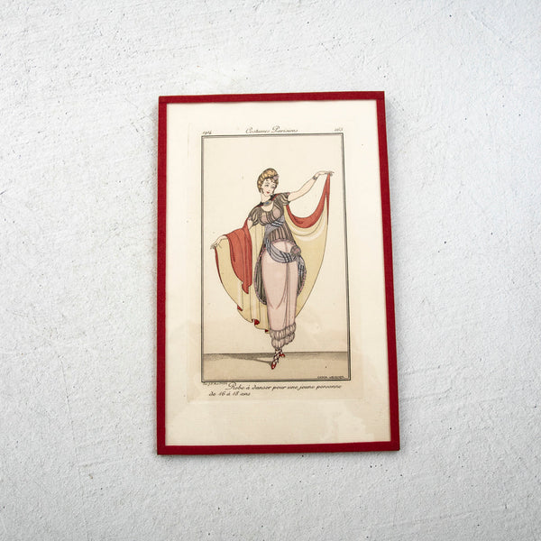 Watercolored Fashion Engraving