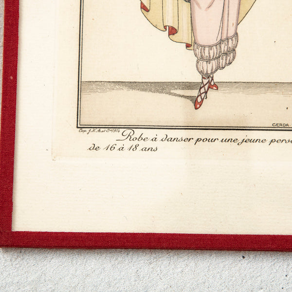 Watercolored Fashion Engraving