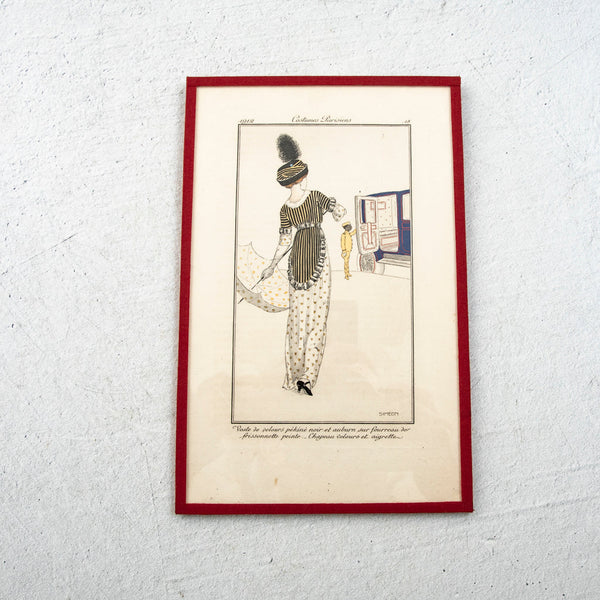 Watercolored Fashion Engraving