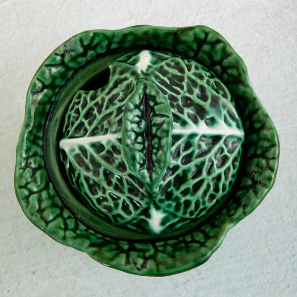 Majolica Cabbage Dish