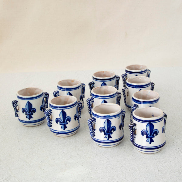 Fleur de Lys Faience Cup