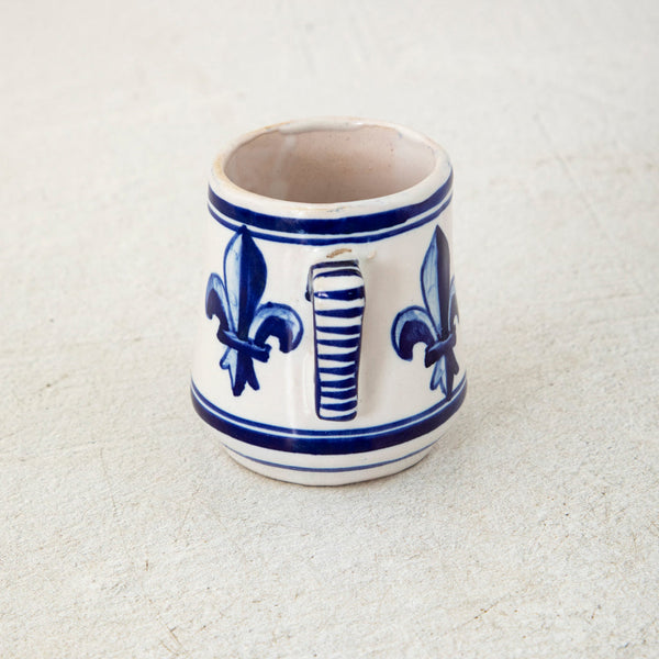 Fleur de Lys Faience Cup
