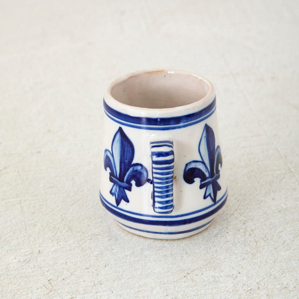 Fleur de Lys Faience Cup