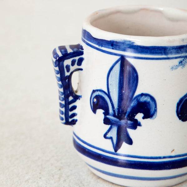 Fleur de Lys Faience Cup