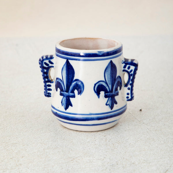 Fleur de Lys Faience Cup
