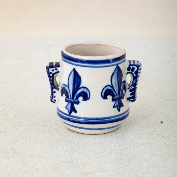 Fleur de Lys Faience Cup