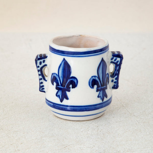 Fleur de Lys Faience Cup