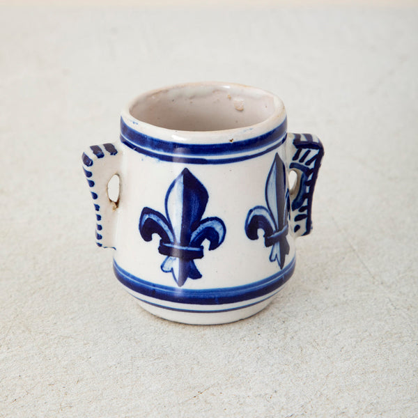 Fleur de Lys Faience Cup