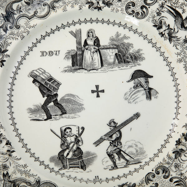 Set of Eight Rebus Plates