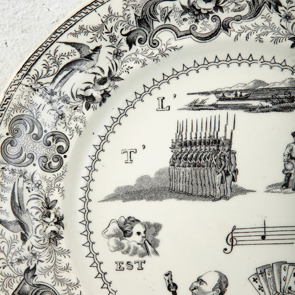 Set of Eight Rebus Plates