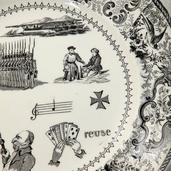 Set of Eight Rebus Plates