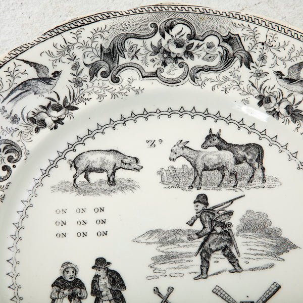 Set of Eight Rebus Plates