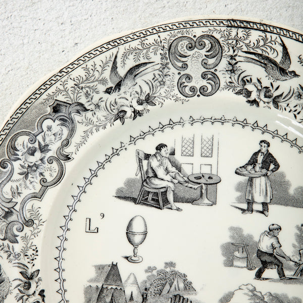 Set of Eight Rebus Plates
