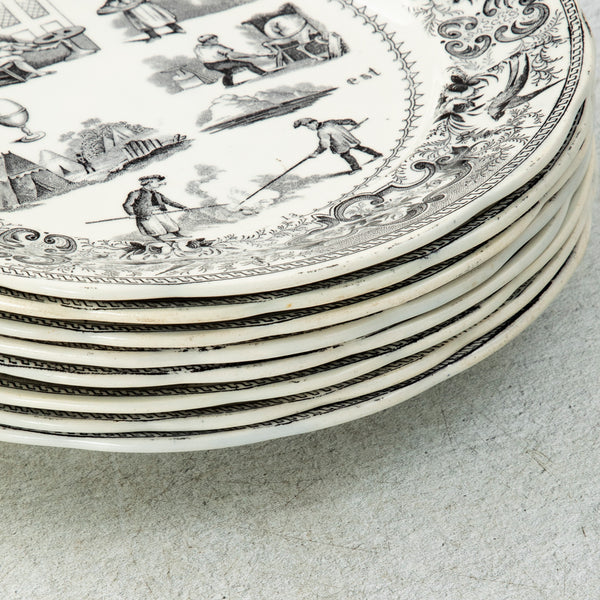 Set of Eight Rebus Plates