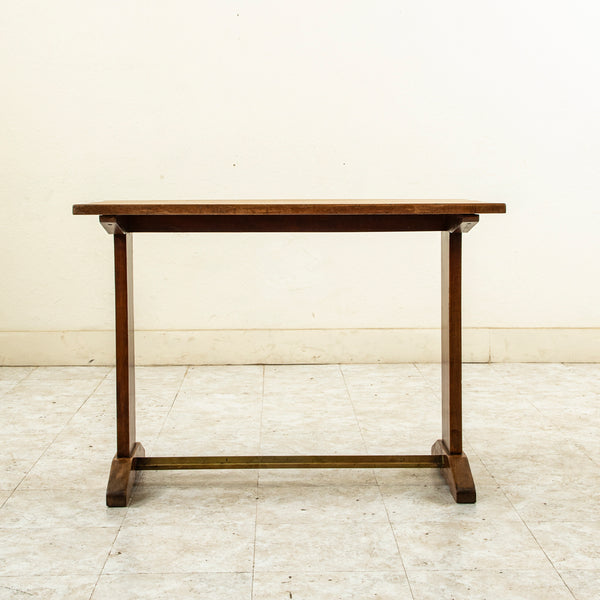 Walnut and Brass Bistro Table