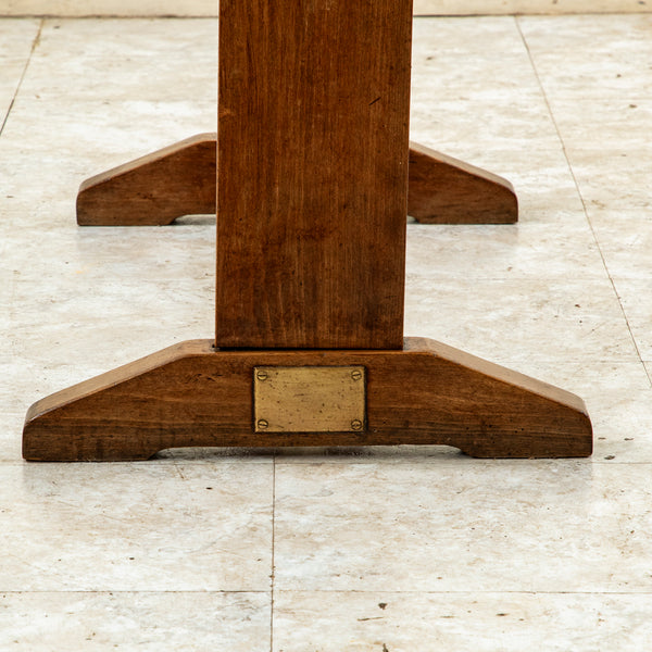 Walnut and Brass Bistro Table