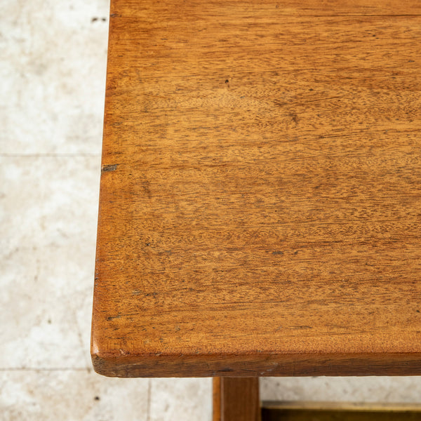 Walnut and Brass Bistro Table