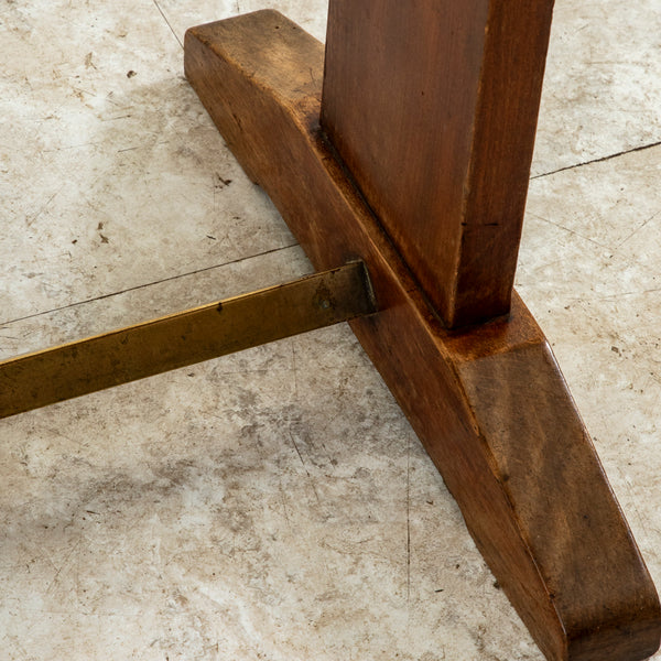 Walnut and Brass Bistro Table