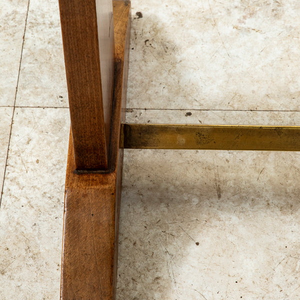 Walnut and Brass Bistro Table