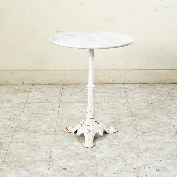 Iron and Marble Bistro Table