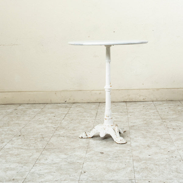 Iron and Marble Bistro Table