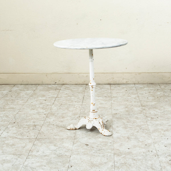 Iron and Marble Bistro Table