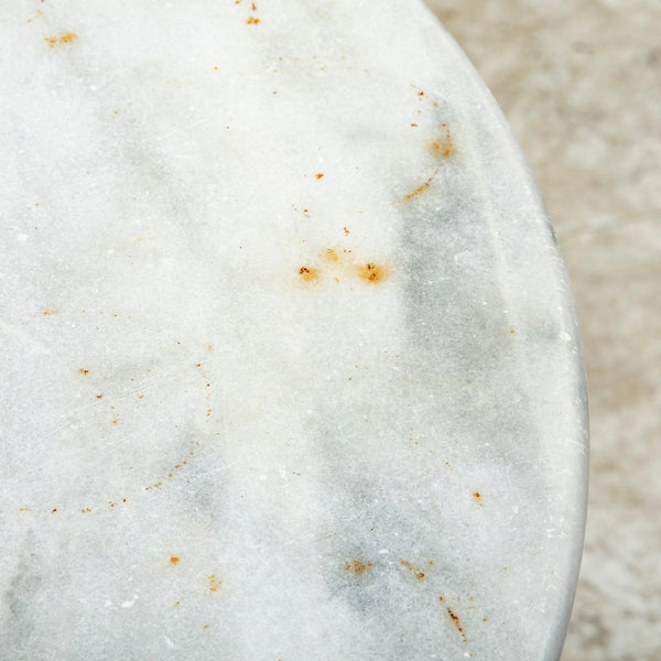 Iron and Marble Bistro Table