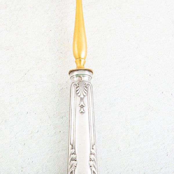 Silver and Gold Serving Spoon