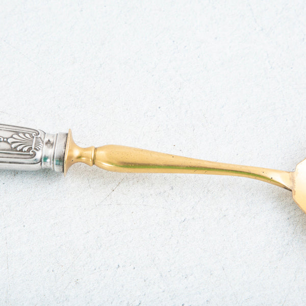 Silver and Gold Serving Spoon