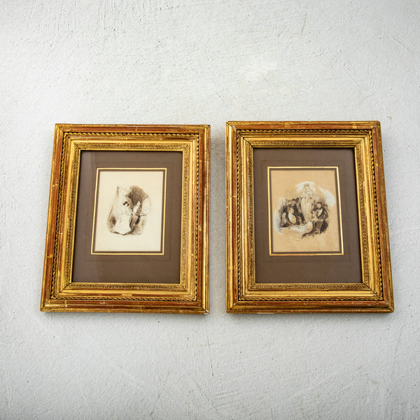 Pair of Gouache Paintings