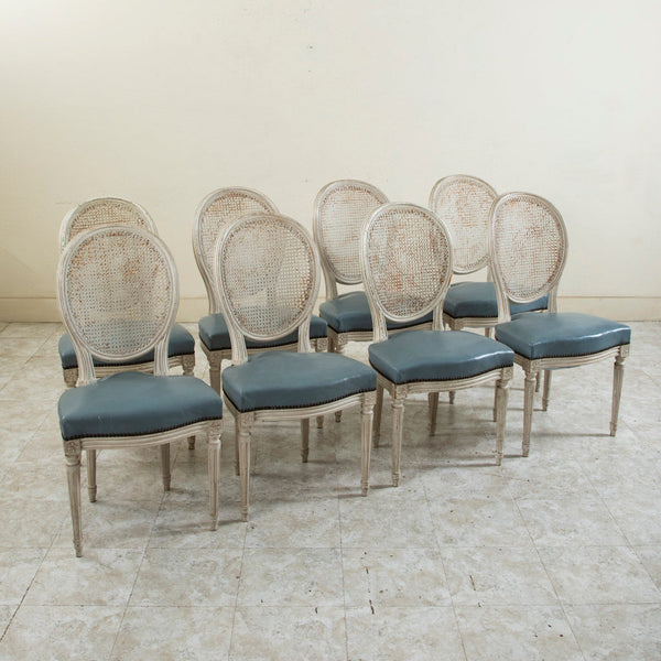 Eight Medallion Back Chairs